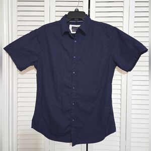 Gentlemen's Outfitters Men's M Navy Blue Short Sleeve Shirt